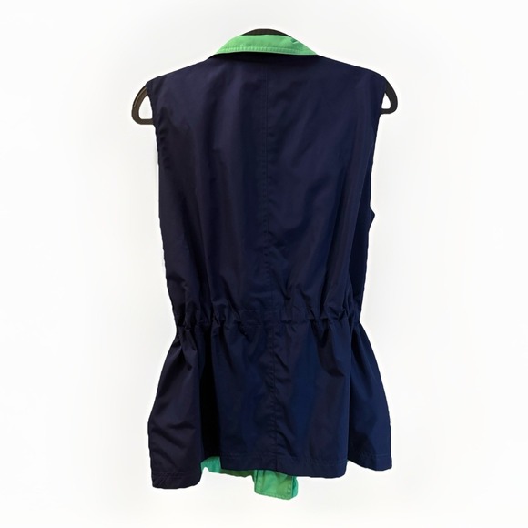 Lauren Ralph Lauren Reversible Vest Navy Blue /Green Womens M? Cinch 40" Chest - Picture 3 of 14